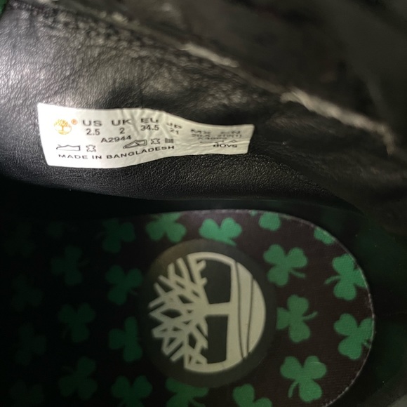 Used Timberland NBA Boots Celtics size 2.5 - Picture 6 of 6